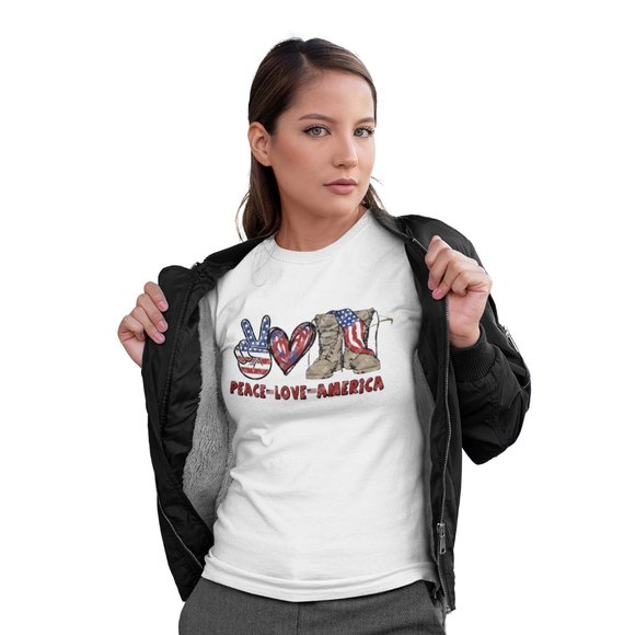 Peace Love America Tee - Picture 1 of 5